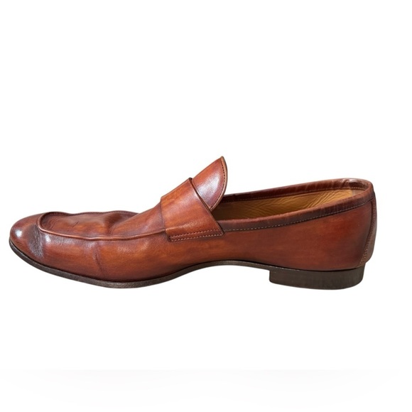 Magnanni Hendidos Flex Leather Loafers Brown Cognac Burnished Men’s Size 13M main image 9